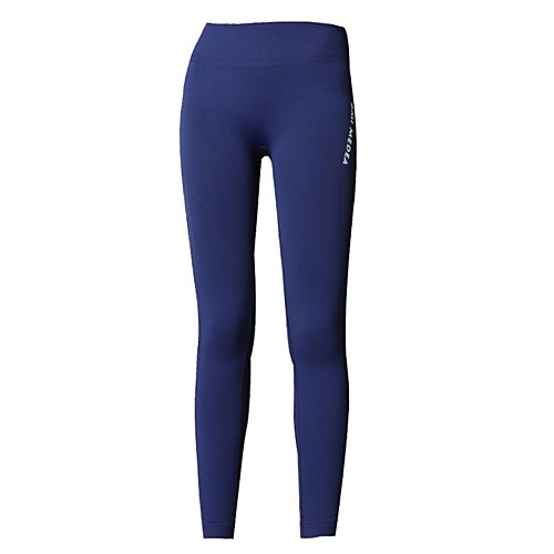 

Women's Yoga Pants Cropped Leggings Tights Leggings Tummy Control Butt Lift Breathable Solid Color Dark Navy Nylon Spandex Yoga Fitness Pilates Winter Sports Activewear Stretchy Skinny / Navy Blue