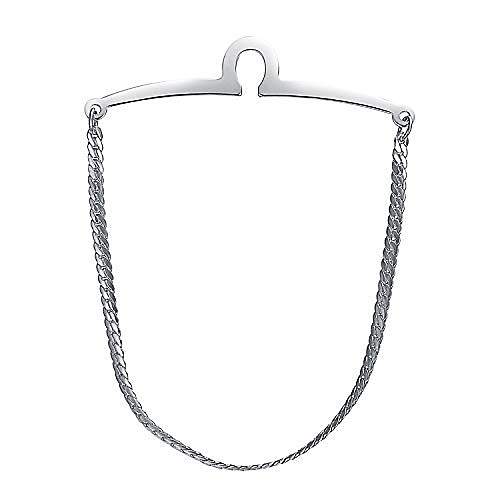 

white gold plated tie chain for men stainless steel novel fashion suit shirt tie chain