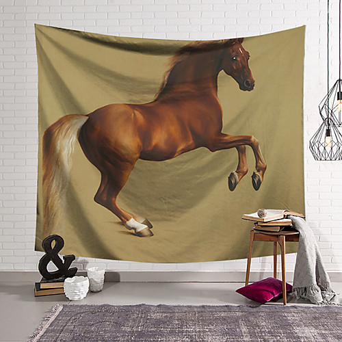 

Wall Tapestry Art Decor Blanket Curtain Hanging Home Bedroom Living Room Decoration Horse Galloping Pattern