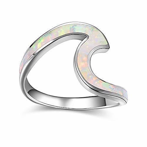 

minimalism 925 sterling silver wave ring for women and girls daily wear