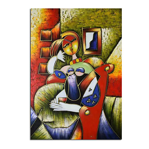 

100% Hand-Painted Contemporary Art Oil Painting On Canvas Modern Paintings Home Interior Decor Abstract Picasso Art Painting Large Canvas Art(Rolled Canvas without Frame)