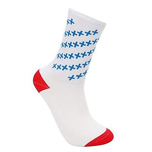 

sock cycling socks men women street bike socks outdoor racing breath basketball soccer socks (black) (color: white, size: one size)