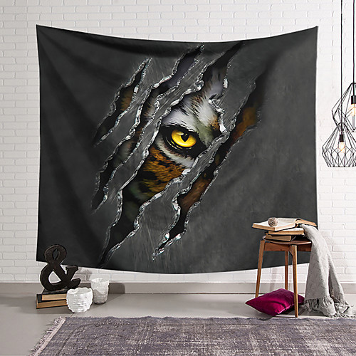 

Wall Tapestry Art Decor Blanket Curtain Hanging Home Bedroom Living Room Decoration Polyester Ferocious Animal