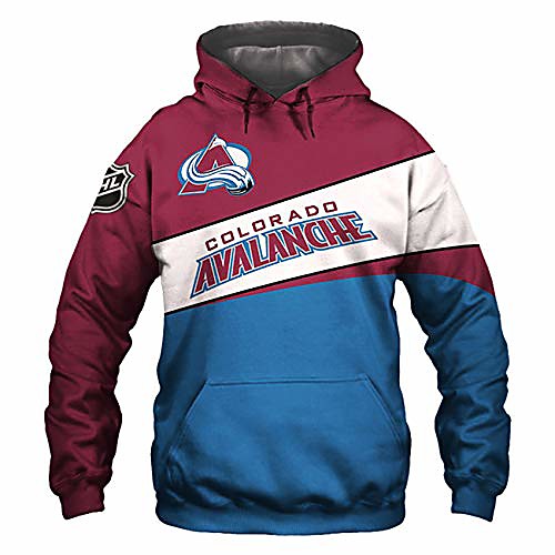

men's 3d digital print colorado avalanche hooded s-5xl sports ice hockey uniform team hoodies(2xl,color)