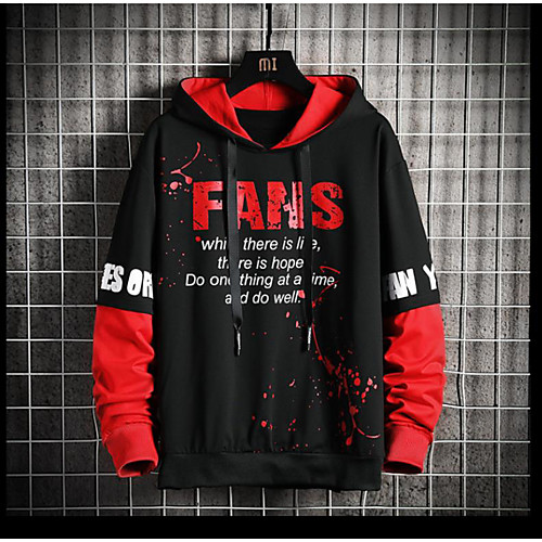 

Men's Pullover Hoodie Sweatshirt Letter Hooded Casual Hoodies Sweatshirts Long Sleeve Slim White Black Yellow
