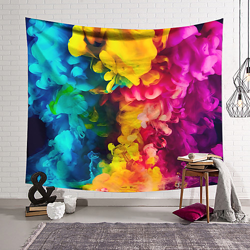 

Wall Tapestry Art Decor Blanket Curtain Hanging Home Bedroom Living Room Decoration Polyester Fiber Color Smoke