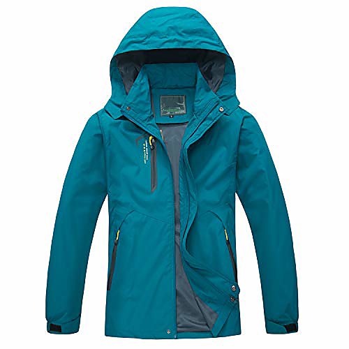 

Women's Men's Hoodie Jacket Hiking Softshell Jacket Waterproof Hiking Jacket Outdoor Waterproof Lightweight Windproof Breathable Jacket Top Fishing Climbing Camping / Hiking / Caving Male black