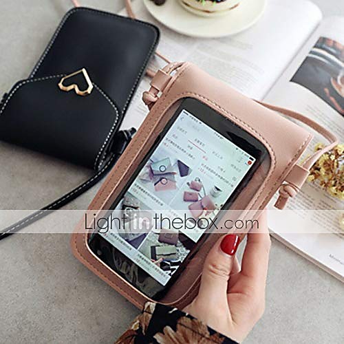 

touch screen phone pu leather for women bag,mini crossbody mobile phone shoulder bag,lightweight buckle anti thefttouch adjustable long strap convenient crossbody