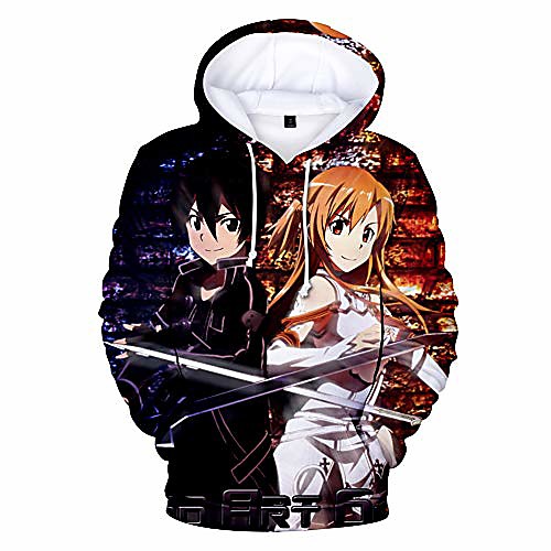 

anime sword art online hoodie 3d print kirigaya kazuto kirito asuna sweatshirt jacket multicolor-01 s