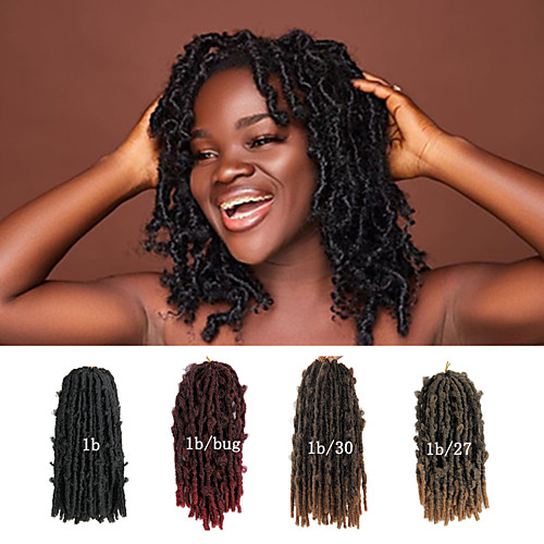 

Ombre Hair Weaves / Hair Bulk Crochet Hair Braids Dreadlocks / Faux Locs Curly Box Braids Black Multi-color Synthetic Hair Braiding Hair 20 Roots / Pack