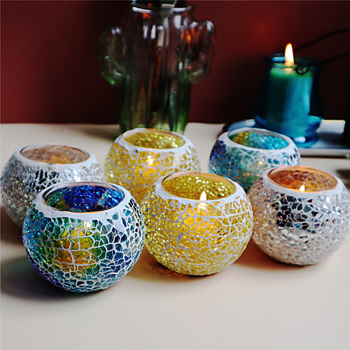 

Mosaic Candle Cup Candlelight Dinner Decoration