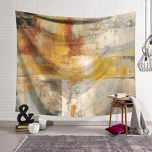 

Oil Painting Style Wall Tapestry Art Deco Blanket Curtain Hanging Home Bedroom Living Room Dormitory Decoration Polyester Abstract Pattern