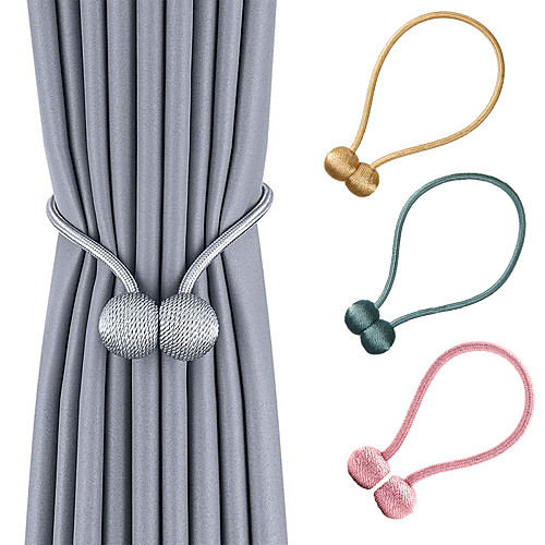 

1 Piece Simple Style Magnetic Curtain Buckle Rope Decorative Draperies Holdback