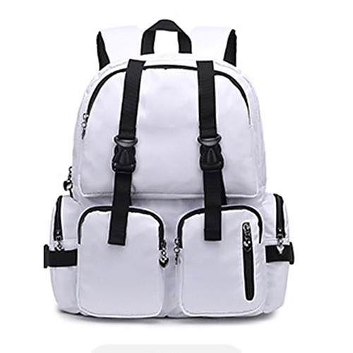 

Boys' Girls' Oxford School Bag Commuter Backpack Mini Backpack Large Capacity Zipper Geometric Daily Outdoor Backpack White Black Blushing Pink Sky Blue