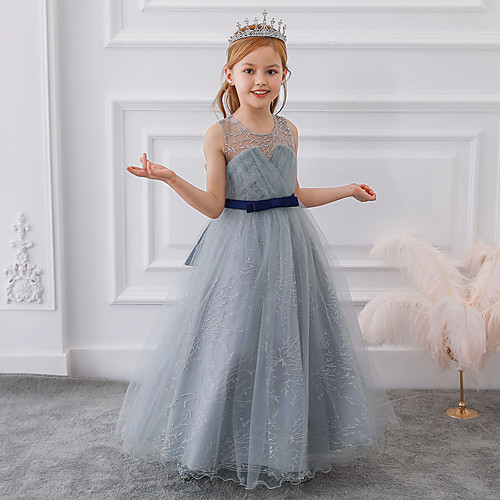 

Princess Party Costume Costume Girls' Movie Cosplay Beautiful Girl Long Red Gray Dress Christmas Carnival New Year Polyester / Cotton Polyester
