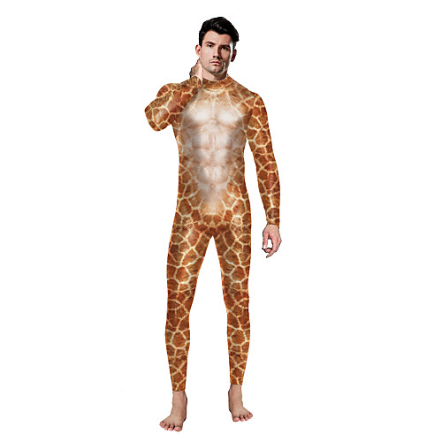 

Zentai Suits Skin Suit Ninja Adults' Cosplay Costumes Cosplay Halloween Men's Graphic Reindeer Halloween Carnival Masquerade / Leotard / Onesie