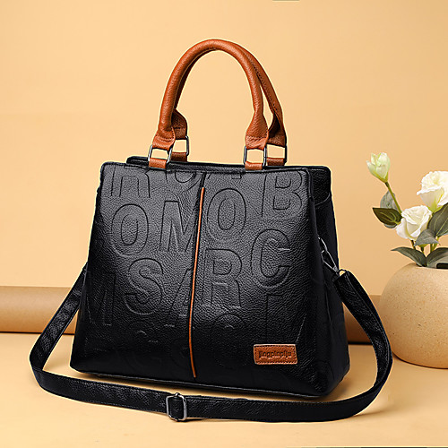 

Women's Bags Top Handle Bag Date Office & Career 2021 Handbags Red Yellow