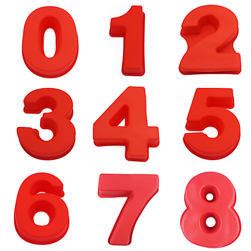 

Silicone Number Molds 0-9 Arabic Number Cake Mold Baking Mold for Birthday Cake 1Pc