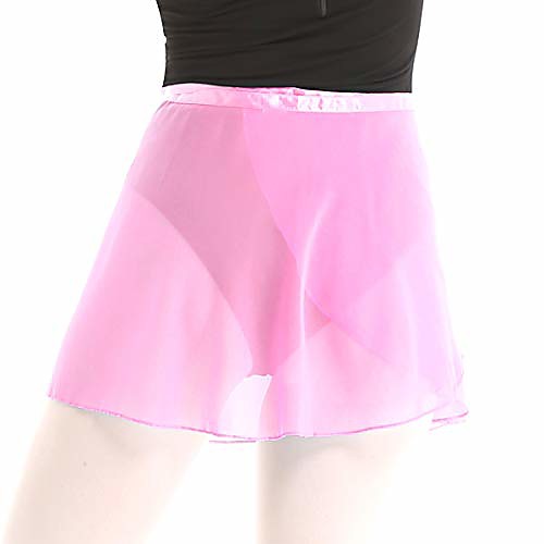 

women adult chiffon ballet wrap over scarf dance skirt with tie waist pink x-large
