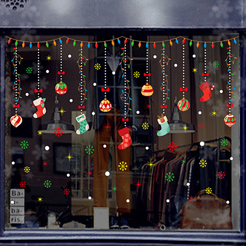 

Christmas Decorations Holiday Wall Stickers Holiday Wall Stickers Decorative Wall Stickers PVC Home Decoration Wall Decal Wall Window Decoration 1pc