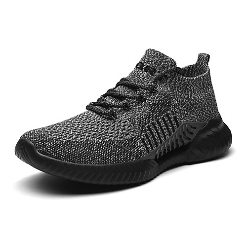 

Men's Trainers Athletic Shoes Sporty Athletic Running Shoes Walking Shoes Elastic Fabric Tissage Volant Non-slipping Black Khaki Gray Winter