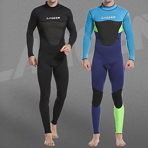 

Men's Full Wetsuit 2.5mm SCR Neoprene Diving Suit Quick Dry Long Sleeve Back Zip Patchwork Autumn / Fall Spring Summer