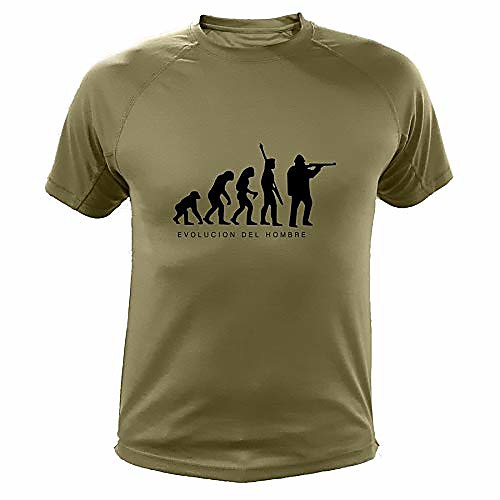 

men's hunting, evolucion of man – gifts for hunters, green, xxxl