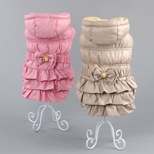 

Dog Coat Solid Colored Casual / Daily Keep Warm Winter Dog Clothes Puppy Clothes Dog Outfits Pink Brown Costume for Girl and Boy Dog Cotton XS S M L XL