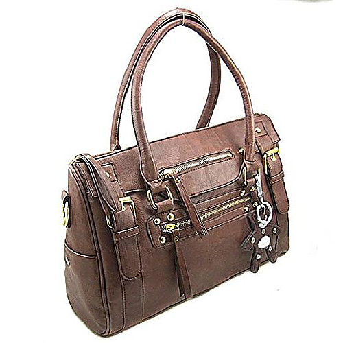 

Bags Leather Cowhide Top Handle Bag Handbags Black Coffee