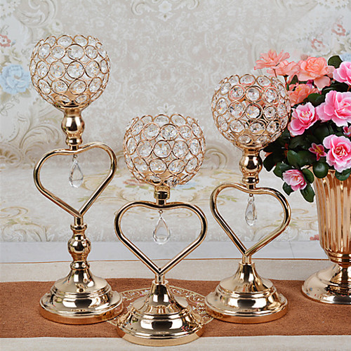 

Crystal Candlestick Light Luxury Gold Lron Candle Cup Living Room Dining Table Romantic Candlelight Dinner Decoration Candlestick Decorations