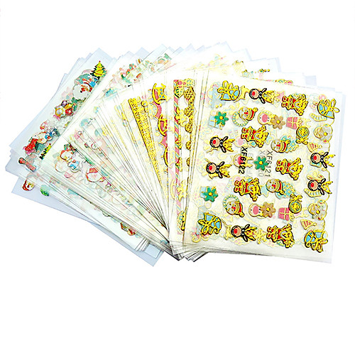 

1 Set 3D Christmas Series Nail Stickers 50 pieces of nude pieces in an OPP bag Set nail stickers