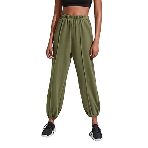 

Women's Classic Style Chino Quick Dry Sport Casual Pants Pants Solid Color Ankle-Length Classic Sporty Green