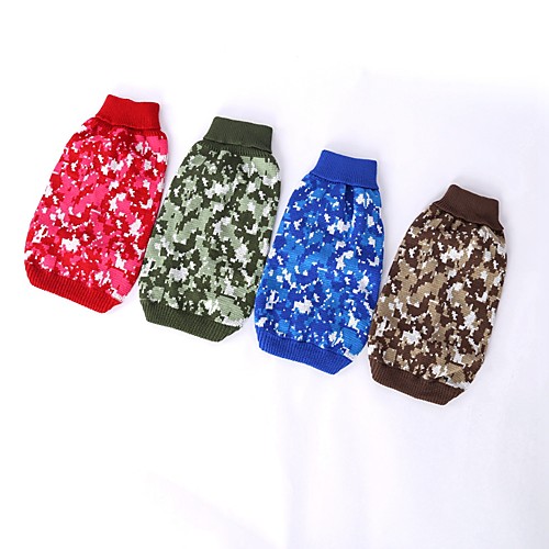 

Dog Sweater Geometric Casual / Daily Winter Dog Clothes Puppy Clothes Dog Outfits Red Blue Green Costume for Girl and Boy Dog Cotton XS S M L XL