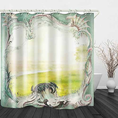 

Magic Mirror Print Waterproof Fabric Shower Curtain For Bathroom Home Decor Covered Bathtub Curtains Liner Includes With Hooks
