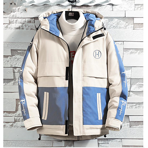 

Men's Padded Parka Color Block Black / Khaki M / L / XL