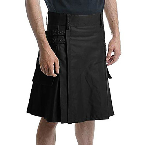 

men's utility kilt scottish kilts highland modern kilt black