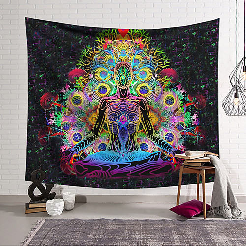 

Mandala Bohemian Wall Tapestry Trippy Art Decor Blanket Curtain Hanging Home Bedroom Living Room Decoration Polyester Psychedelic Indian Boho Hippie Buddha