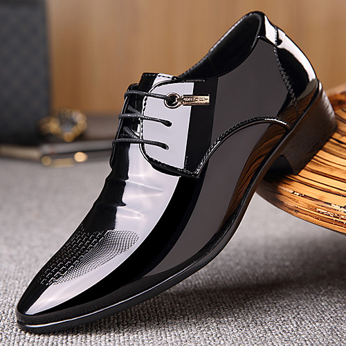 

Men's Oxfords Business Daily PU Non-slipping Wear Proof Black Fall Spring