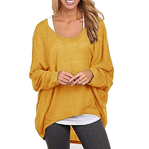 

Ladies women knitted sweaters pullovers pullover knitted tops oversized summer autumn spring one size (627 curry)
