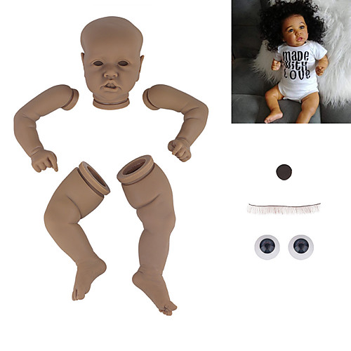 

22 inch Reborn Toddler Doll DIY Unpainted Reborn Baby Doll Kit Professional-Painting Kit Baby Boy Baby Girl Saskia Hand Made Floppy Head No Eyelashes, Hair, Flesh Color Cloth Silicone Vinyl with