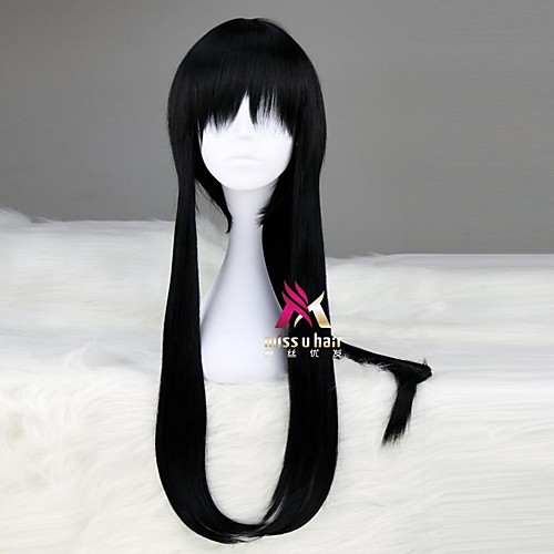 

Synthetic Wig Yu Kanda Yu Kanda D.Gray-man kinky Straight With Ponytail Wig Long Black Synthetic Hair 30 inch Men's Cool Comfy Black