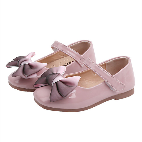 

Girls' Flats Princess Shoes PU Little Kids(4-7ys) Daily Walking Shoes White Black Burgundy Spring Fall / Square Toe