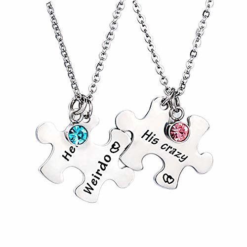 

you're my person couples puzzle piece necklace broken heart necklace couples jewelry valentines day gift