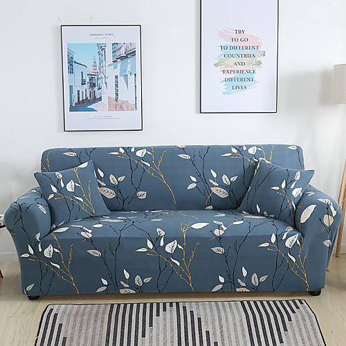 

Branch Print 1-Piece Sofa Cover Couch Cover Furniture Protector Soft Stretch Slipcover Spandex Jacquard Fabric Super Fit for 1~4 Cushion Couch and L Shape Sofa,Easy to Install(1 Free Cushion Cover