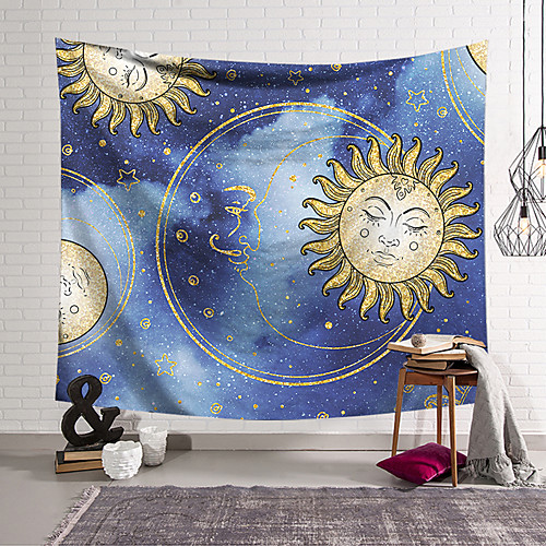 

Tarot Divination Wall Tapestry Art Decor Blanket Curtain Hanging Home Bedroom Living Room Decoration Bohemian Mysterious Starry Sky Sun Moon