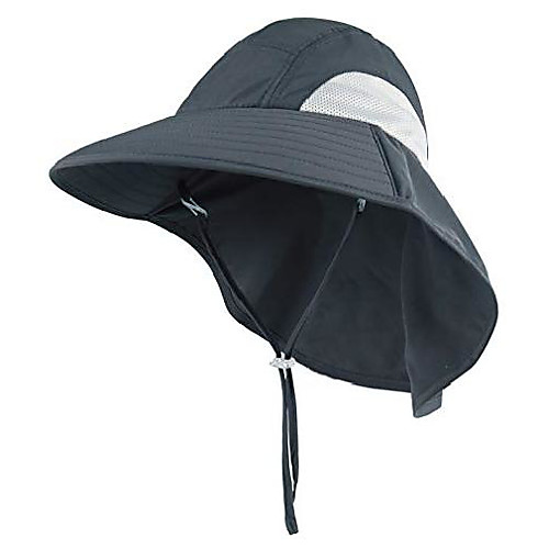

kids sun protection cap with neck flap boys large brim safari hat cool fishing hats grey