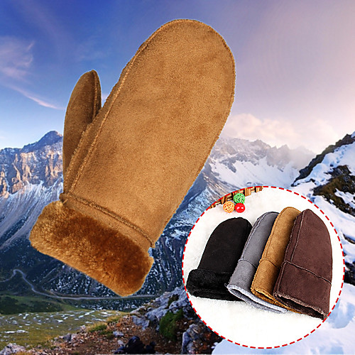 

Winter Bike Gloves / Cycling Gloves Warm Skiing Winter Sports Mittens Sports Gloves Black Grey Brown for Adults Cycling / Bike