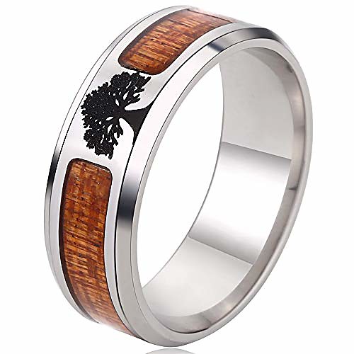 

stainless steel tree of life wedding band ring (10)