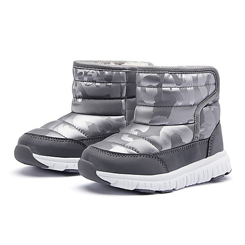 

toddler boys snow boots slip on waterproof winter shoes outdoor(grey-size 5 toddler)
