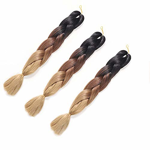 

braiding hair ombre kanekalon jumbo braids synthetic braiding hair 3pcs/lot hair extension for twist braiding hair 24